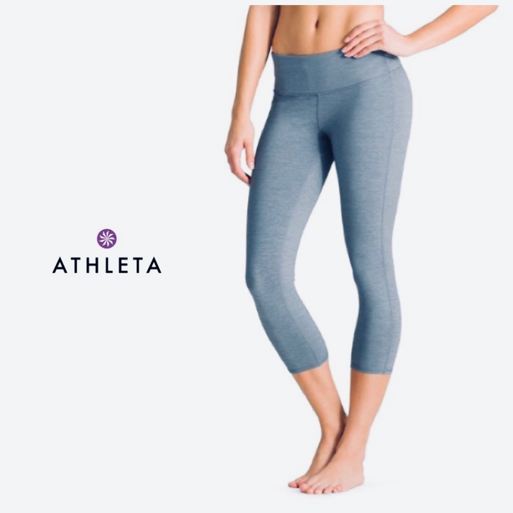 Athleta Chaturanga tight/  crop leggings - steel